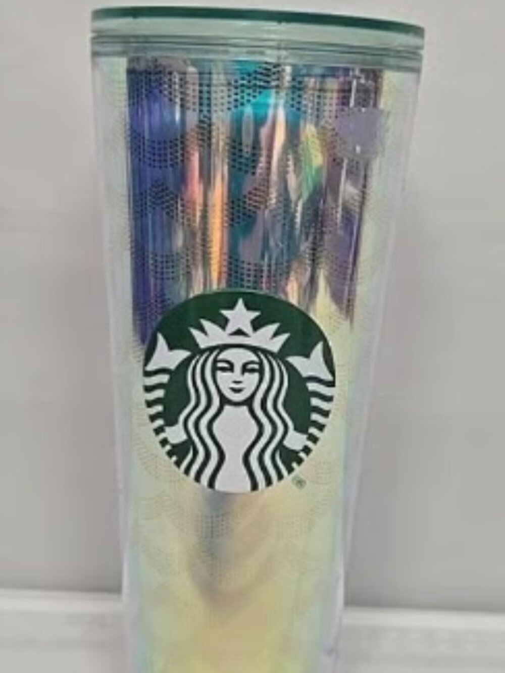 Starbucks Tumbler 24 Oz. Double Wall Cold Iridescent Cup New Straw Venti